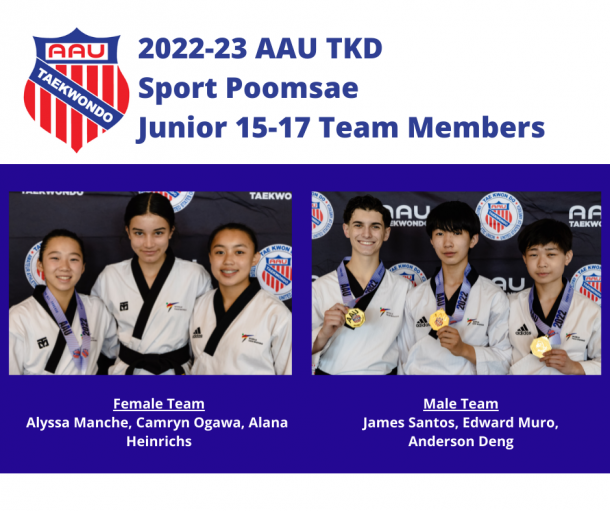 National Team Sport Poomsae Junior Members