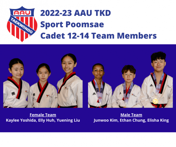 National Team Sport Poomsae Cadet Members